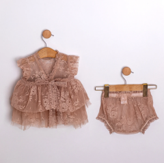 Bej Rengi Dantel Takım