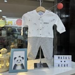 Gri Ayıcıklı Tulum- % 100 Pamuk