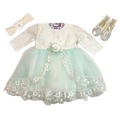 Su Yeşili Dantel Detaylı Mevlüt Seti- 0.3 ay