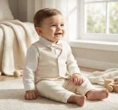 Müslin Erkek Bebek Smokin Takımı