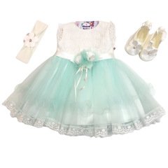 Mint Yeşili Elbise Seti 0.3 Ay