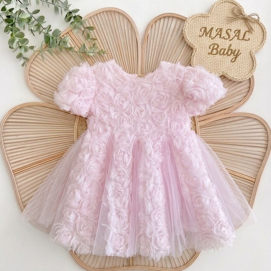Pembe Güllü Tütü Elbise- 1 Yaş / 5 yaş Arası