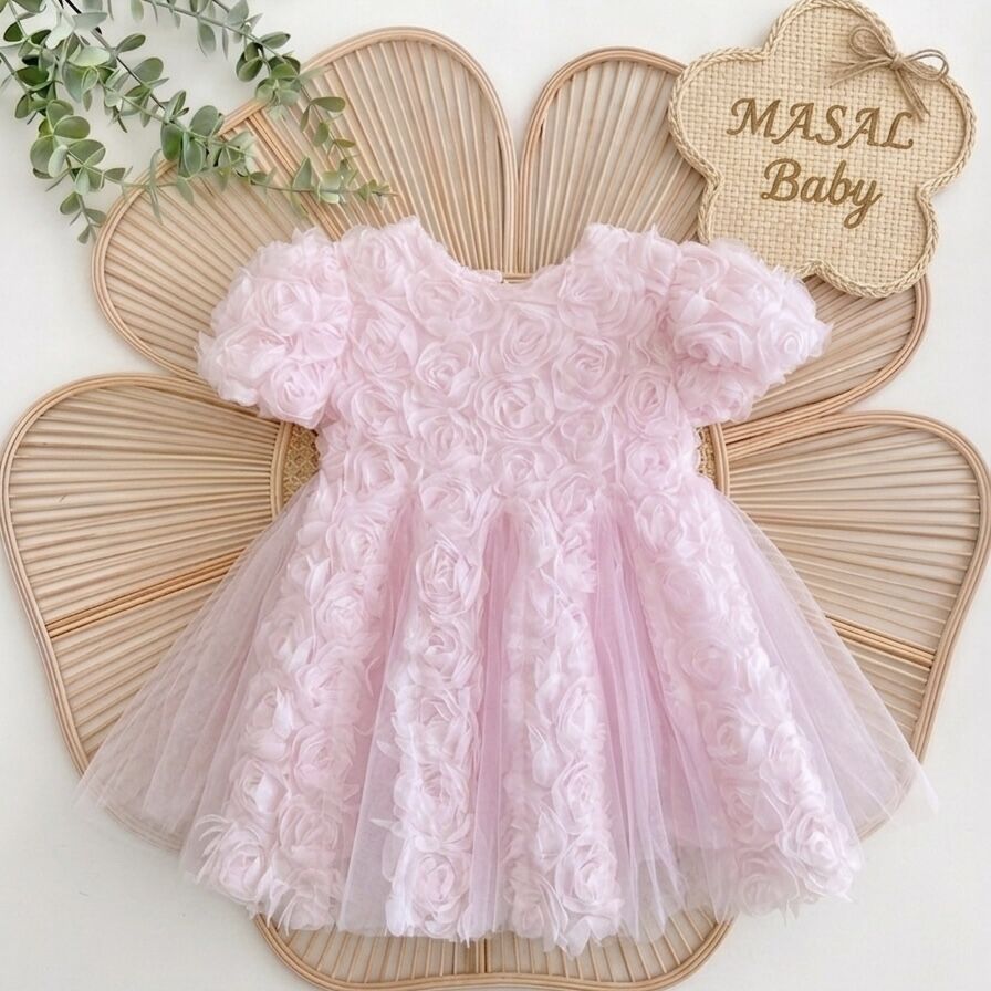 Pembe Güllü Tütü Elbise- 1 Yaş / 5 yaş Arası