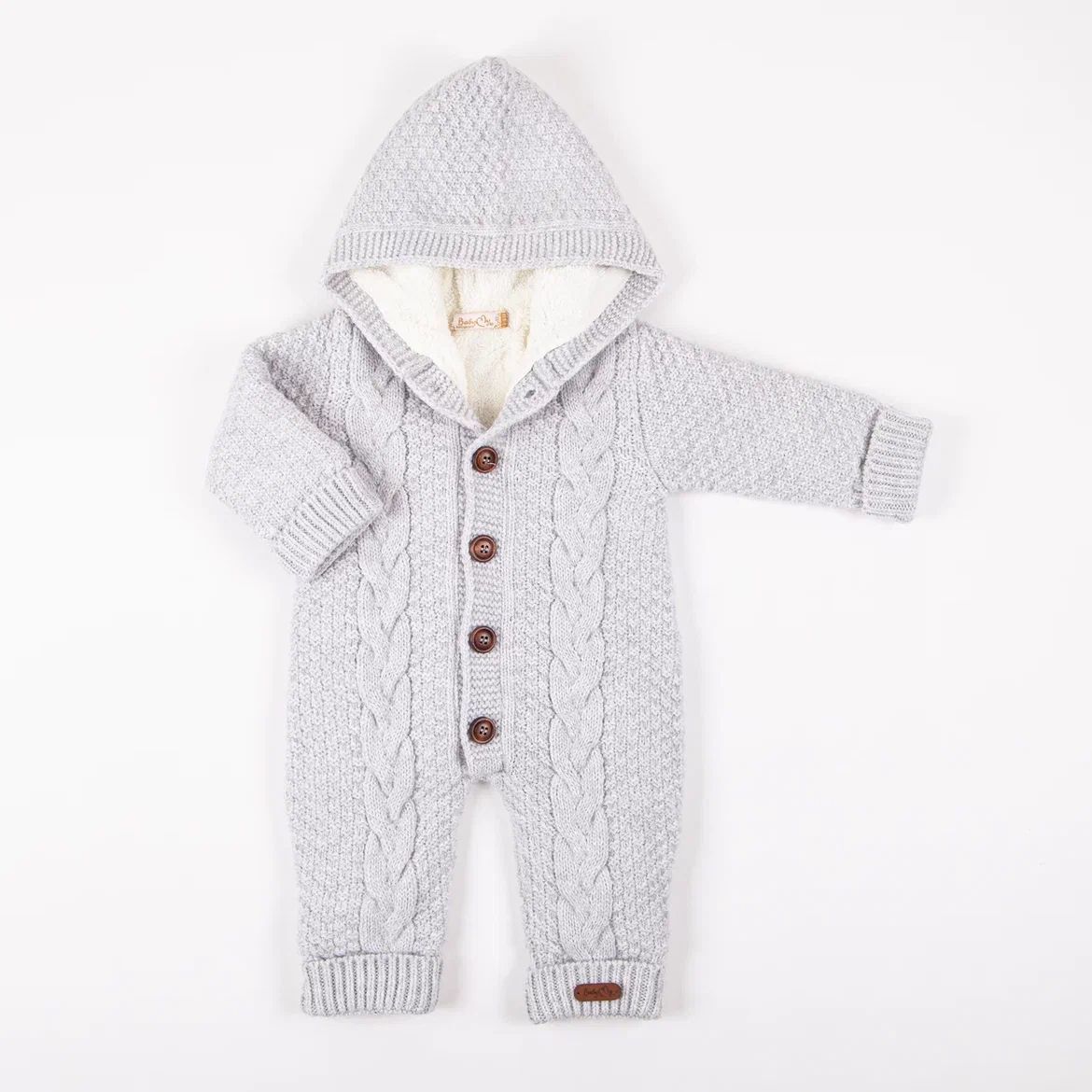 Gri Saç Örgülü Yünlü Tulum