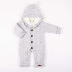 Gri Saç Örgülü Yünlü Tulum