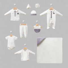 Çizgili Erkek Hastane Çıkışı- 10 Parça