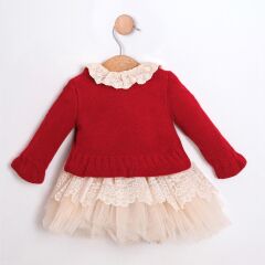 Kırmızı Hırkalı Romper Seti