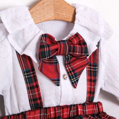 Kırmızı Çantalı Romper Seti