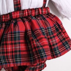 Kırmızı Çantalı Romper Seti