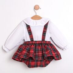 Kırmızı Çantalı Romper Seti