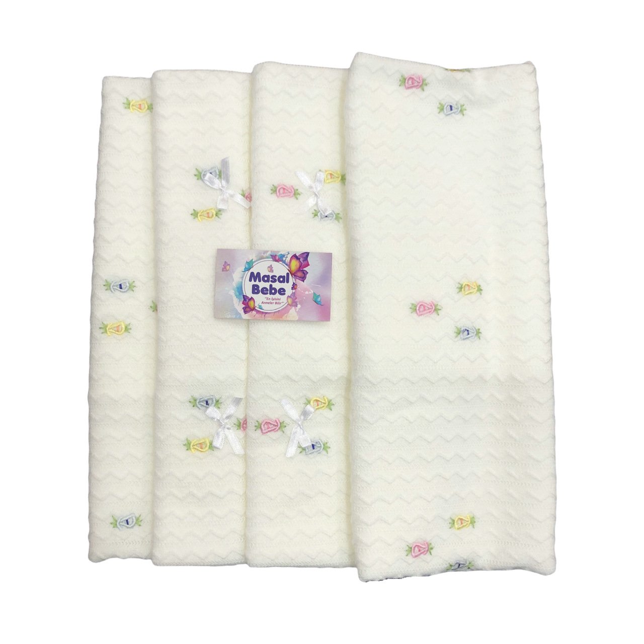 Triko Bebek Battaniyesi- Çiçek İşleme