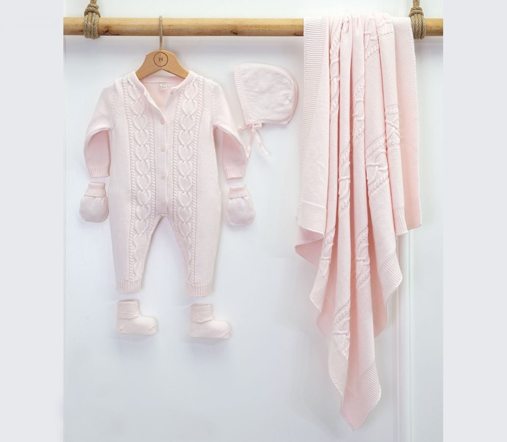 Organik Triko Pembe Hastane Çıkışı- 5 Parça