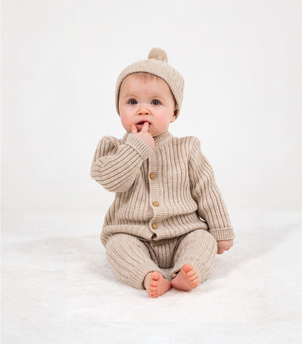 Bej Yünlü Takım / 6-18 Ay