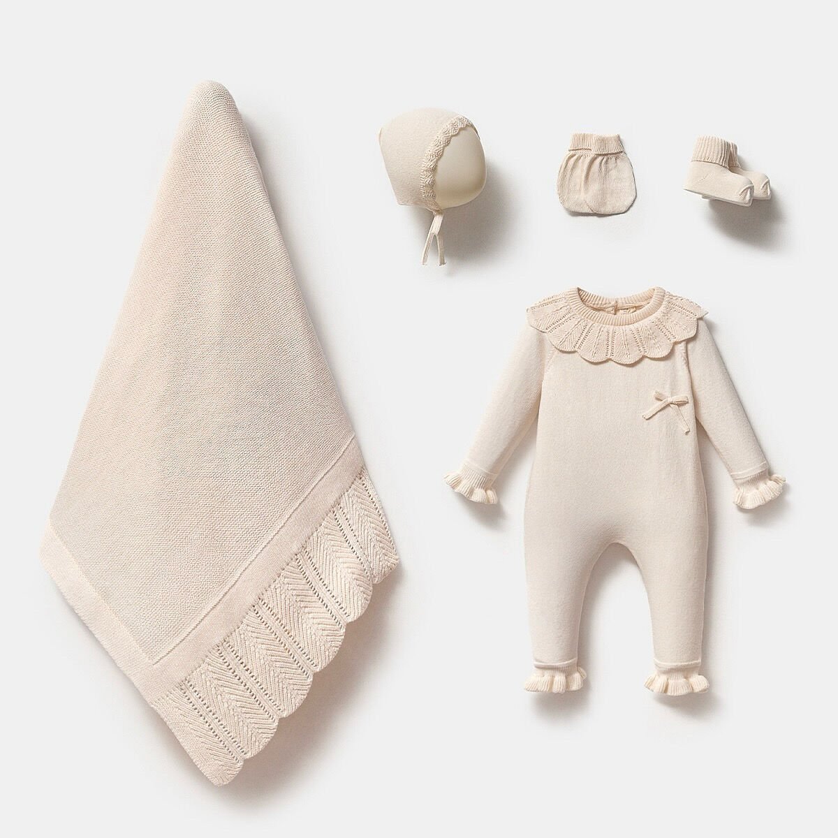 Organik Triko Krem Hastane Çıkışı- 5 Parça