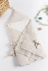 Bej Yünlü Kundak Battaniye