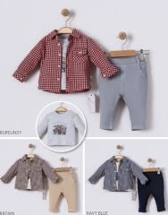 Kırmızı Oduncu Gömlekli Takım