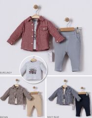 Kırmızı Oduncu Gömlekli Takım