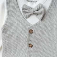 Gri Yelekli Zıbın Seti- 5 Parça