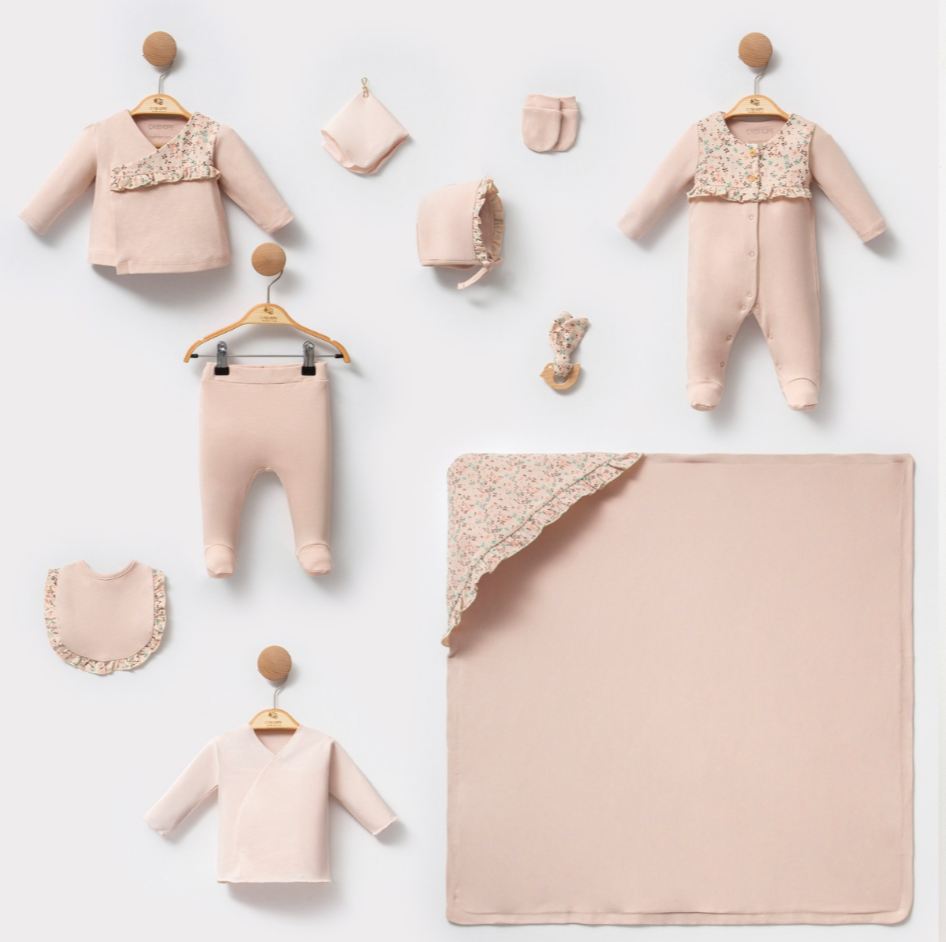 Çıtır Çiçek Nakışlı Hastane Çıkışı- 10 Parça