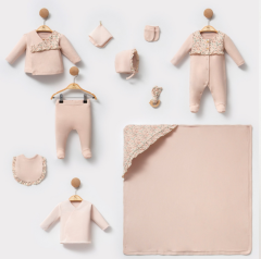 Çıtır Çiçek Nakışlı Hastane Çıkışı- 10 Parça