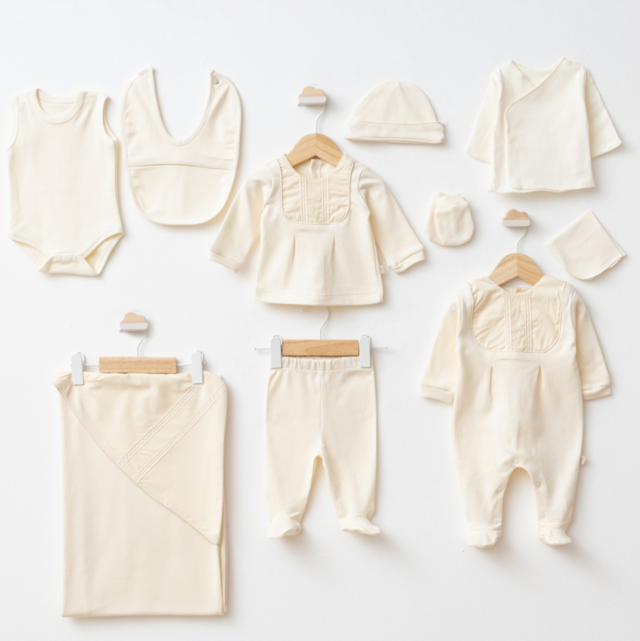 Krem Nervürlü 10 Parça Hastane Çıkışı