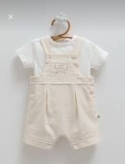 Nakışlı Bej Erkek Slopet Takımı