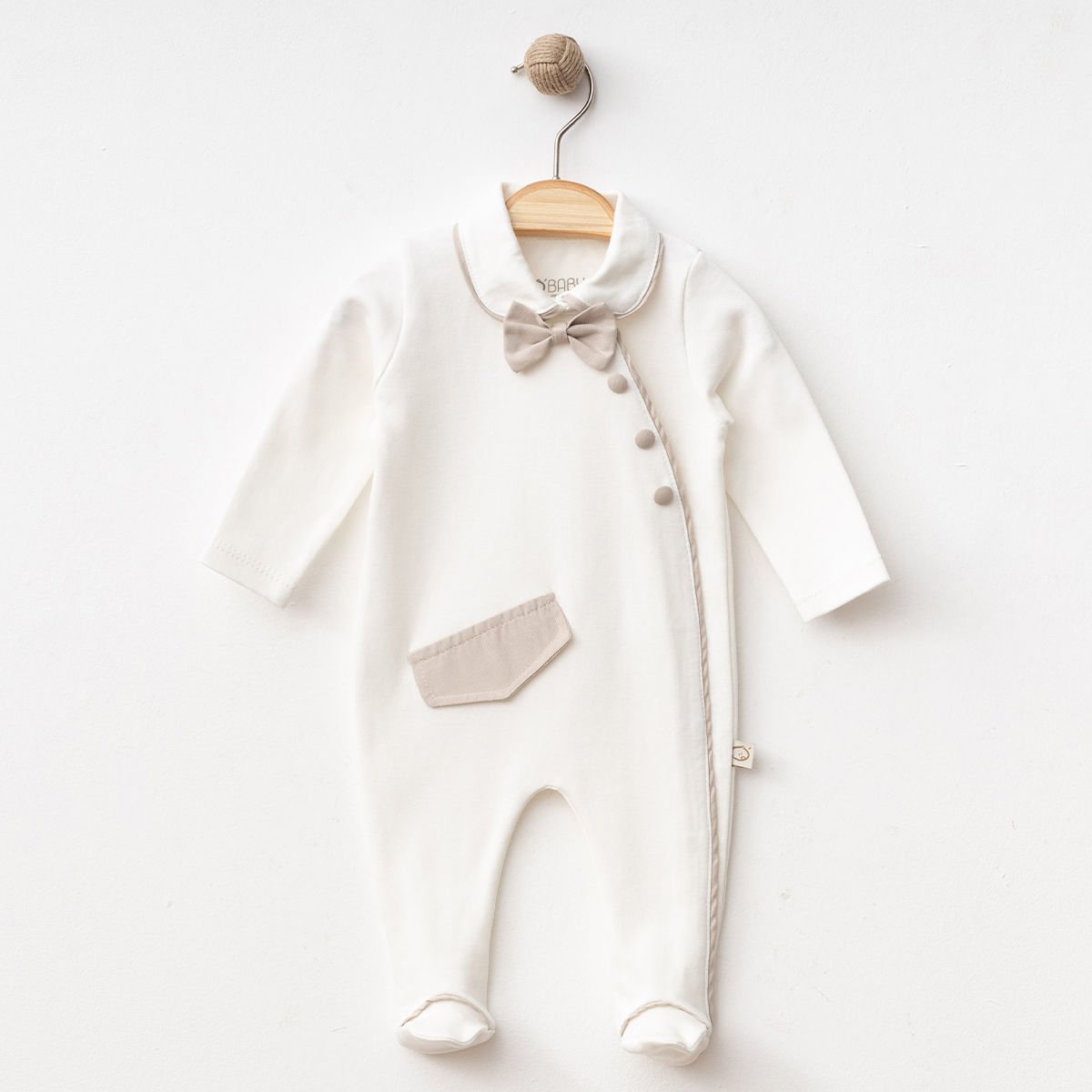 Bej Papyon Detaylı Tulum