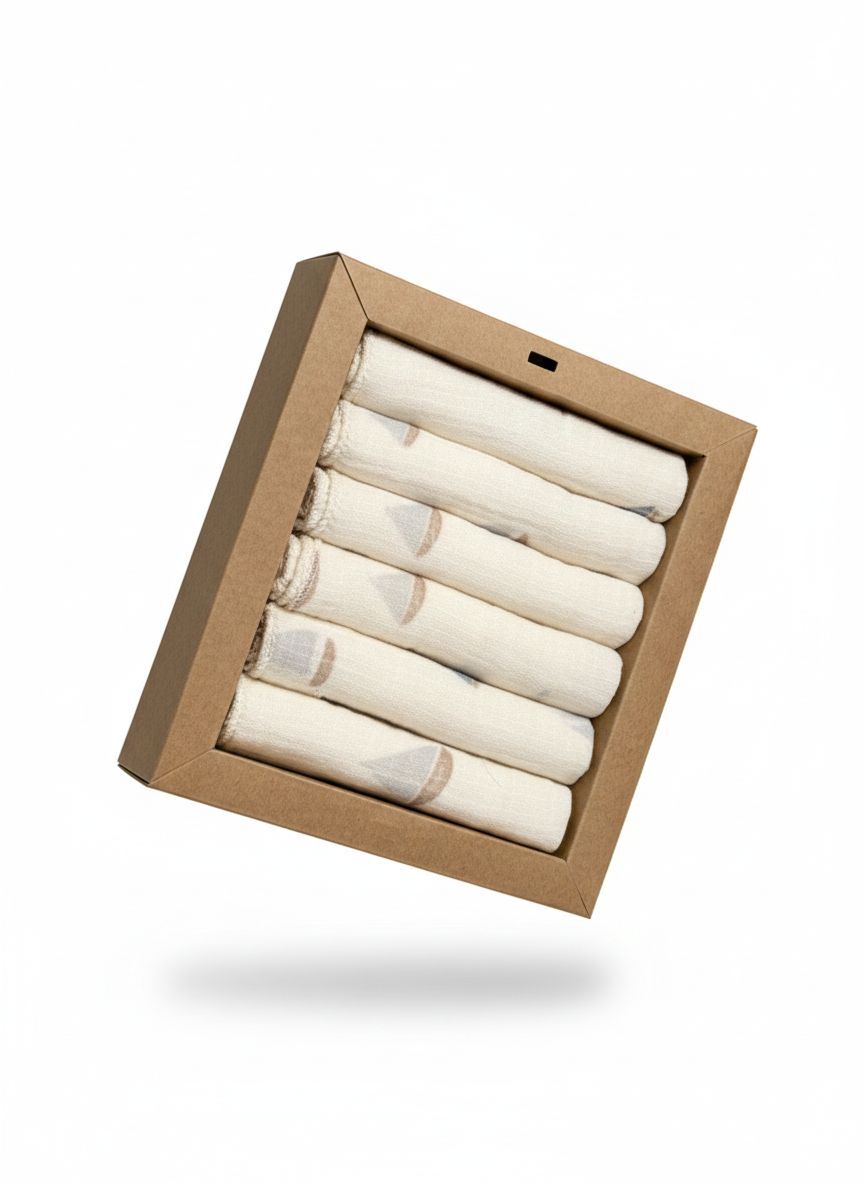 Kutulu Müslin Ağız Silme Mendili