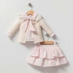 Pembe Rengi %100 Organik Triko - Müslin Takım