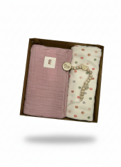 İkili Battaniye ve Emzik Zinciri Seti