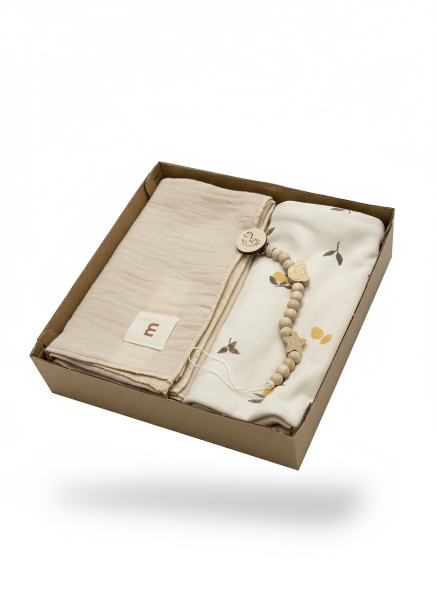 İkili Battaniye ve Emzik Zinciri Seti