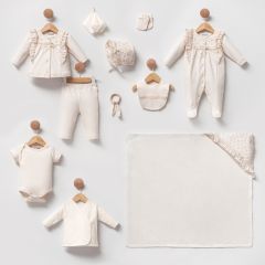 Çiçek Detaylı Kız Hastane Çıkışı- 10 Parça