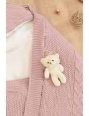 Gül Kurusu Yünlü Kundak Battaniye