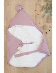 Gül Kurusu Yünlü Kundak Battaniye