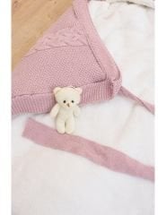 Gül Kurusu Yünlü Kundak Battaniye