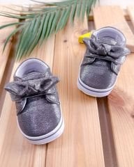 Fiyonk Detaylı Patik Ayakkabı- Koyu Gri