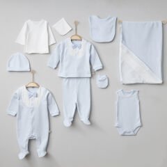 Mavi Papyonlu 10 Parça Hastane Çıkışı