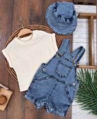 Şapkalı Kot Slopet Takımı