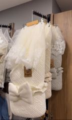 Duvaklı- Yünlü Kundak Battaniye- Beyaz Renk