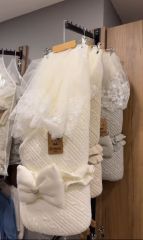 Duvaklı- Yünlü Kundak Battaniye- Gri Renk