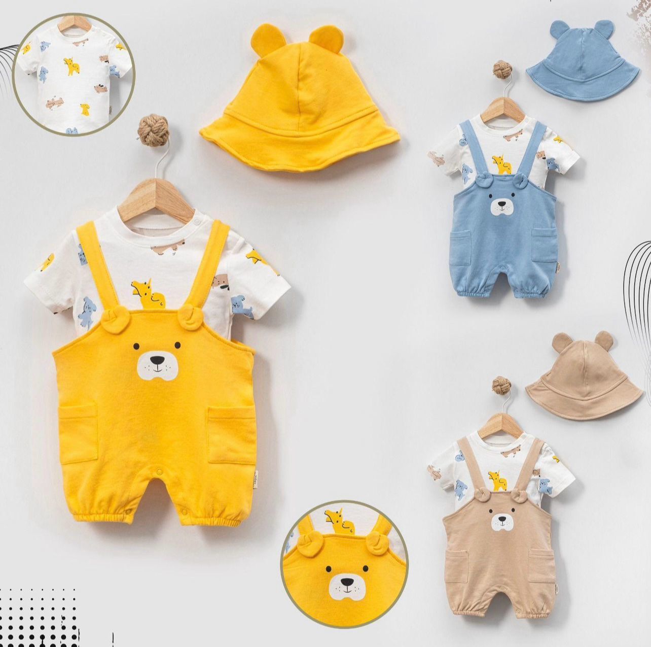 Şapkalı Slopet Takımı- Sarı