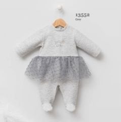 Tütü Detaylı Tulum- Gri