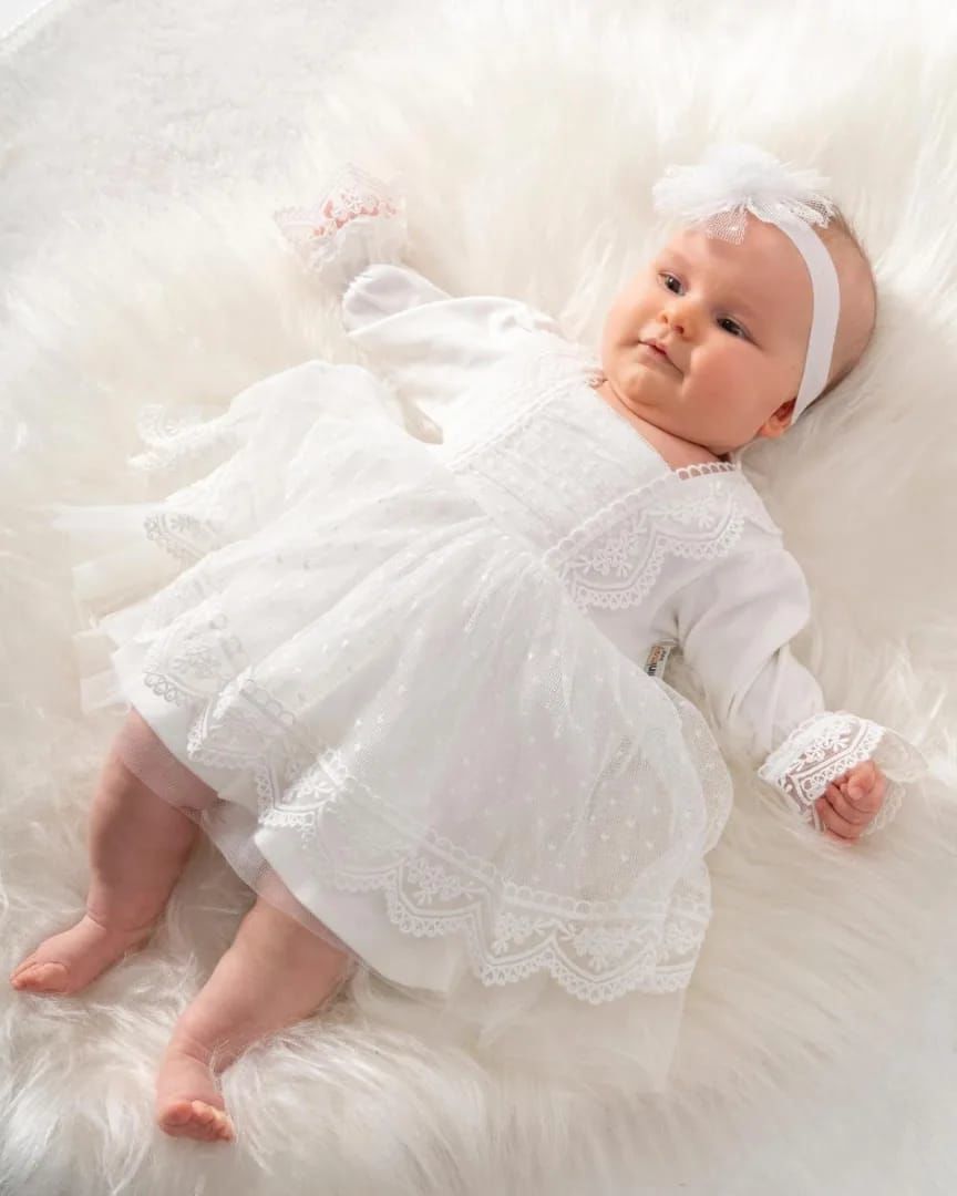 Fisto Detaylı Krem Elbise Seti