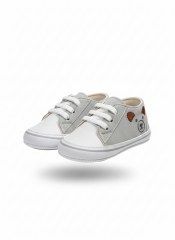 Füme Bağcıklı Bez Ayakkabı