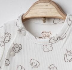 Beyaz Fitilli Kumaş Tulum Seti