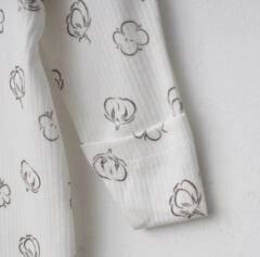 Beyaz Fitilli Kumaş Tulum Seti