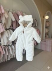 Ekru Welsoft Ayıcık Kulaklı Tulum