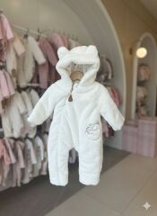 Ekru Welsoft Ayıcık Kulaklı Tulum