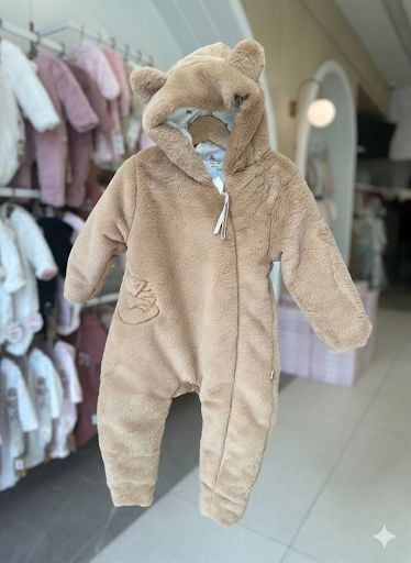 Kahverengi  Welsoft Ayıcık Kulaklı Tulum