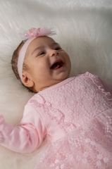 Fisto Detaylı Elbise Seti- Pembe